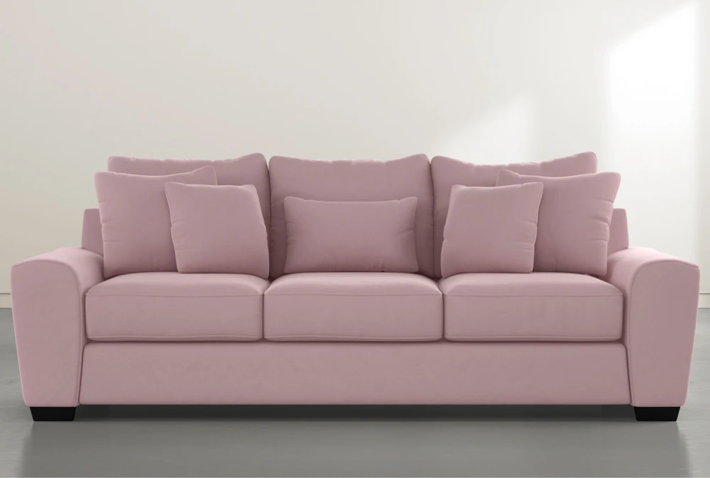 Parker II Pink Velvet 101" Sofa