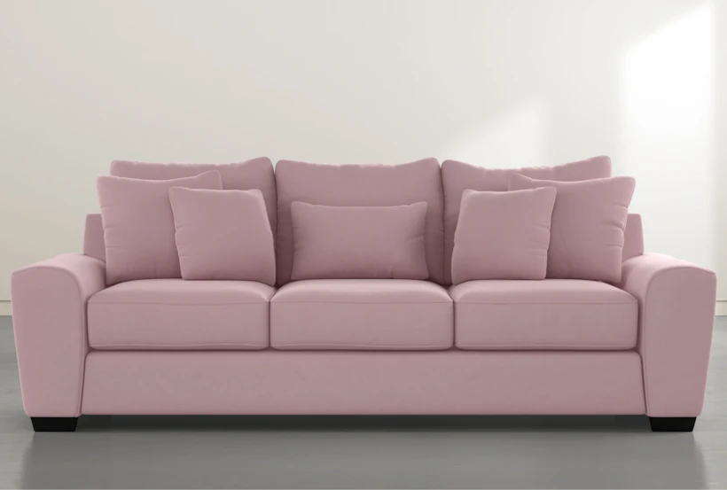 Parker II Pink Velvet 101" Sofa - 360
