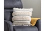 Accent Pillow-Grey And Taupe Boucle Stripes 18X18 - Room