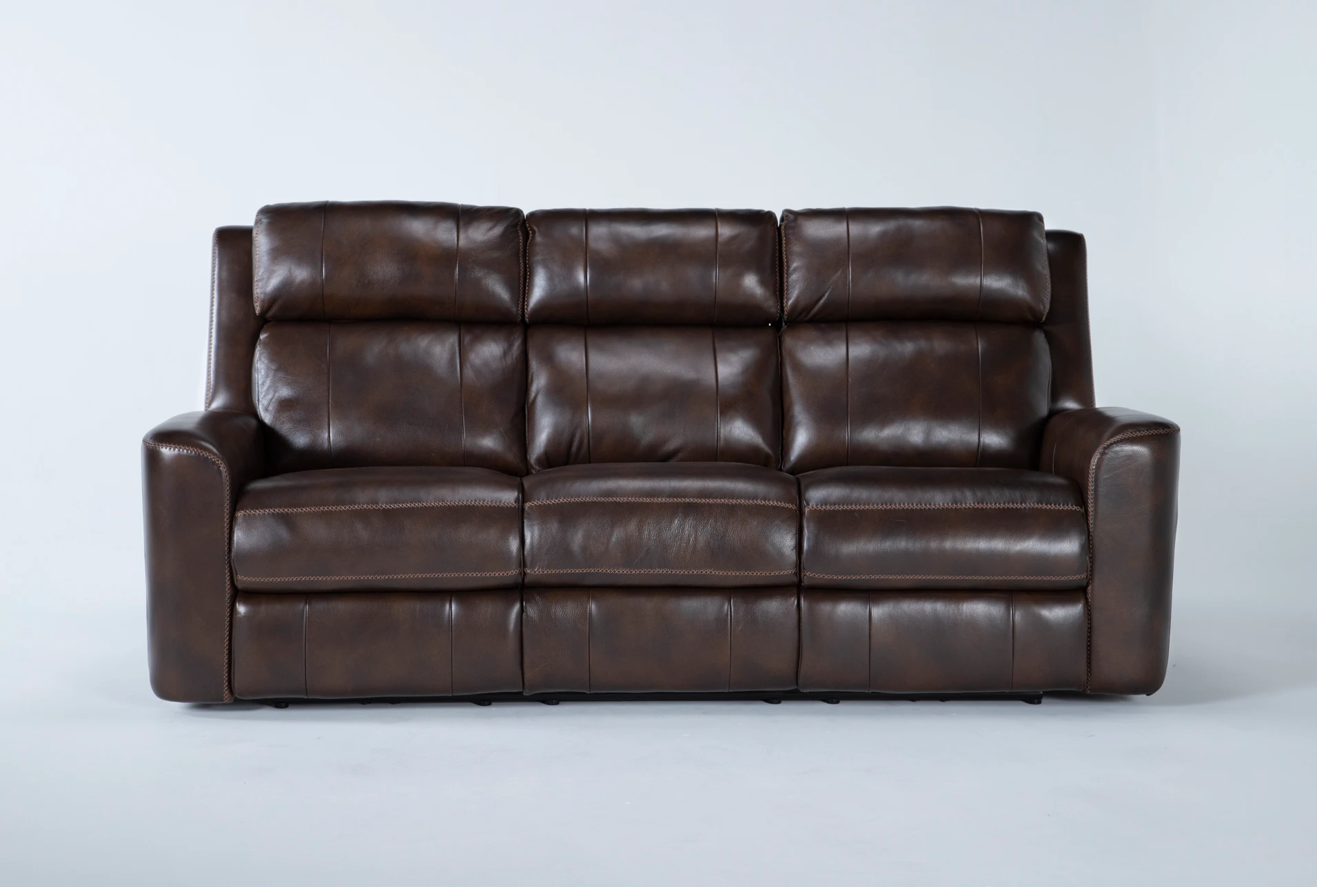 Stetson Chocolate Leather 87 Power, Furniture Pads For Reclining Sofas