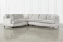 Donaver II Velvet 2 Piece 125" Sectional With Right Arm Facing Sofa - Signature
