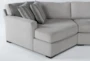 Aspen Sterling Foam Modular Micro Suede 3 Piece 163" Sectional With left Arm Facing Cuddler Chaise - Detail