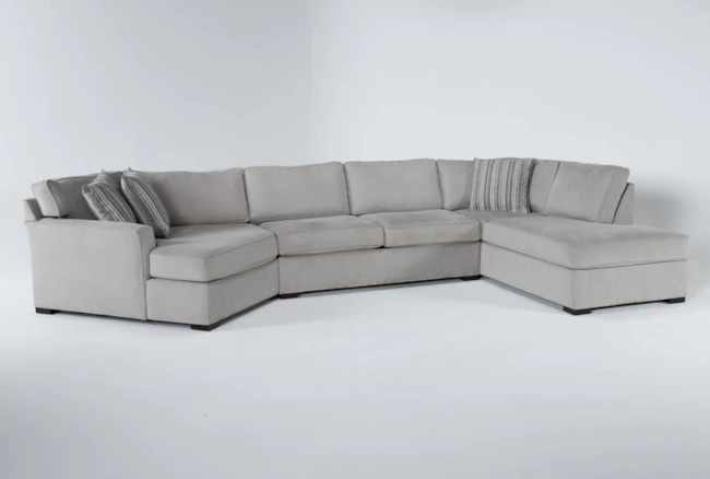Aspen Sterling Foam 3 Piece 163" Sectional With Right Arm Facing Armless Chaise And with Cuddler - 360
