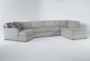 Aspen Sterling Foam Modular Micro Suede 3 Piece 163" Sectional With left Arm Facing Cuddler Chaise - Signature