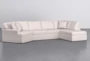 Aspen Pebble Foam  Boucle Modular 3 Piece 163" Sectional With left Arm Facing Cuddler Chaise - Side