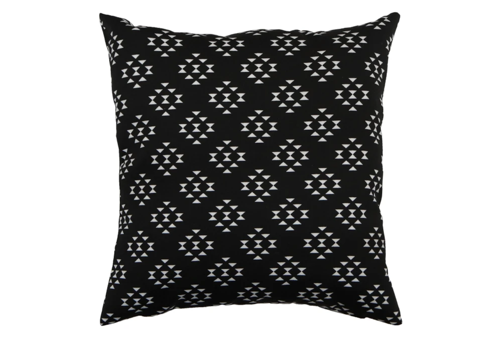 Outdoor Accent Pillow-Black Birdseye 18X18