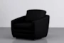 Chadwick Graphite 33" Swivel Accent Chair - Side