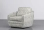 Chadwick Cotton Chenille 33" Swivel Accent Chair - Side