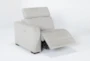 Chanel Grey Power Left Arm Facing Recliner with Power Headrest - Side