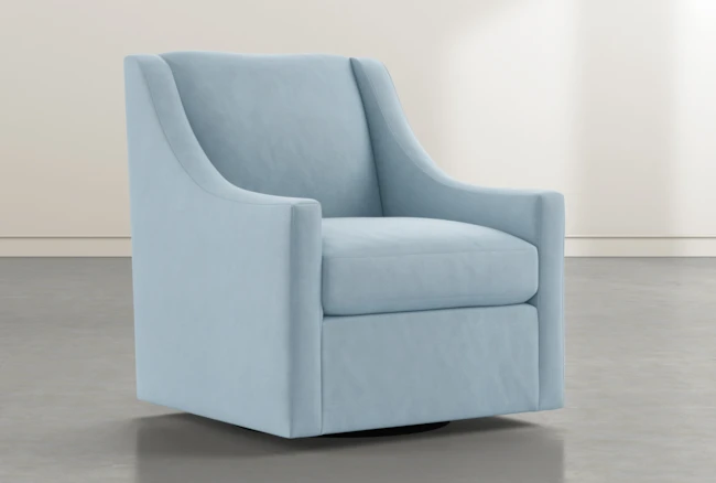 Emerson II Light Blue Accent Chair - 360