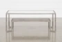Harlow Glass Coffee Table With Storage - Front