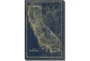 24X36 Ca Map Navy And Gold - Signature