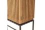 Smoked Drift Oak Corrugated Cabinet - Detail