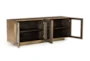 Aged Brass Clad Grey Natural 72" Media Console - Storage