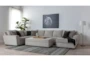 Delano Pearl 3 Piece 169" Sectional With Right Arm Facing Chaise - Room