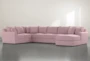 Delano Pink 3 Piece 169" Sectional With Right Arm Facing Chaise - Side