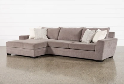 Delano Charcoal 2 Piece 136 Sectional, Oversized Sectional Sofas With Chaise