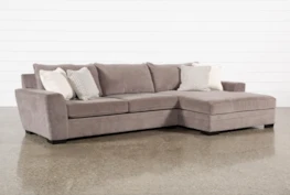 Delano Charcoal 2 Piece 136" Sectional With Right Arm Facing Oversized Chaise