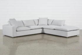Utopia 3 Piece 123" Sectional With Right Facing Bumper Chaise