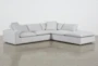 Utopia 3 Piece 123" Sectional With Right Facing Bumper Chaise