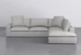 Utopia Sterling 3 Piece 123" Sectional With Right Facing Bumper Chaise - Signature