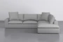 Utopia Pepper 3 Piece 123" Sectional With Right Facing Bumper Chaise - Signature