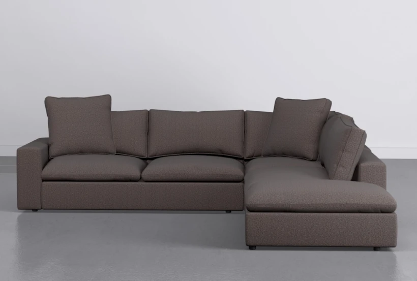 Utopia Mocha Modular 3 Piece 123" Sectional With Right Arm Facing Bumper Chaise - 360