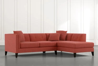Avery II Red 2 Piece Sectional with Right Arm Facing Armless Chaise