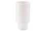 10 Inch Short White Vase  - Signature
