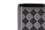 Black + Grey Checkered Small Vase  - Detail