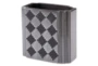 Black + Grey Checkered Small Vase  - Signature