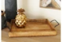 Set Of 3 Wood and Metal Trays - Room