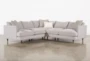 Adeline II Grey Chenille 3 Piece 109" Sectional - Signature