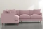 Adeline II 3 Piece 109" Pink Sectional - Front