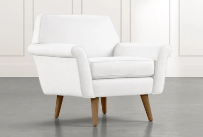 Patterson Iii White Accent Chair Living Spaces