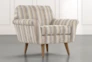 Patterson III Beige Striped Accent Chair - Signature