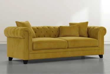 Patterson III 94" Yellow Sofa
