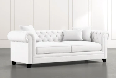 Patterson III 94" White Sofa