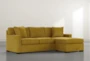 Taren II Yellow Reversible Sofa/Chaise Sleeper W/Storage Ottoman - Signature