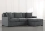 Taren II Dark Grey Reversible Sofa/Chaise Sleeper W/Storage Ottoman - Signature
