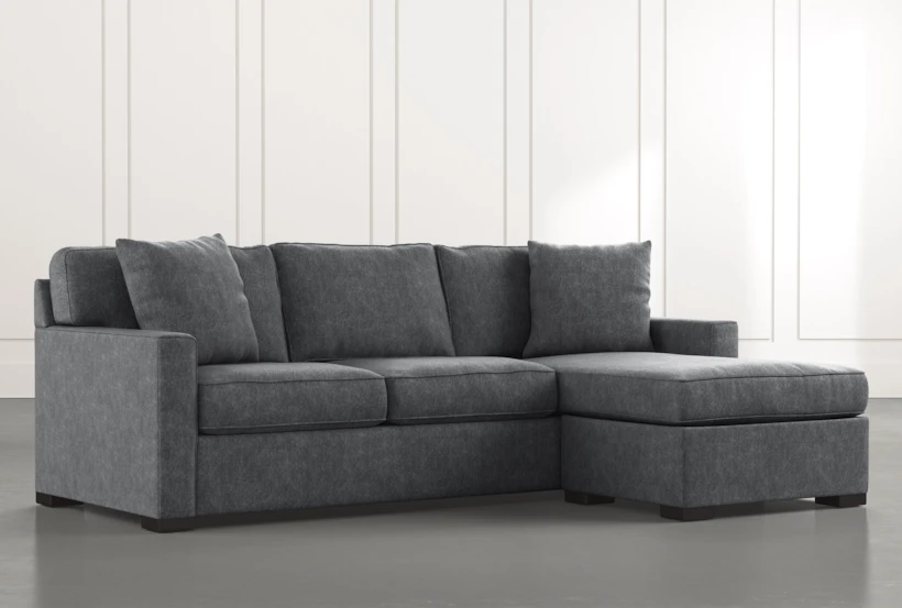 Taren II Dark Grey Reversible Sofa/Chaise Sleeper W/Storage Ottoman - 360