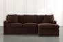 Taren II Brown Reversible Sofa/Chaise Sleeper W/Storage Ottoman - Front