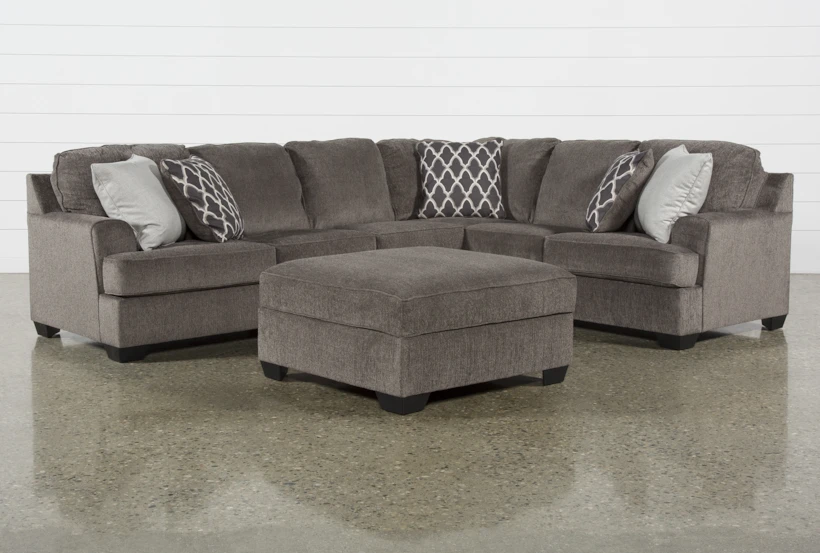 Devonwood 3 Piece Sectional with Left Arm Facing Loveseat and Ottoman - 360
