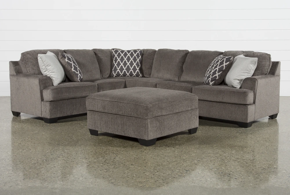 Devonwood 3 Piece Sectional with Right Arm Facing Loveseat and Ottoman