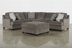 Devonwood 3 Piece Sectional with Right Arm Facing Loveseat and Ottoman