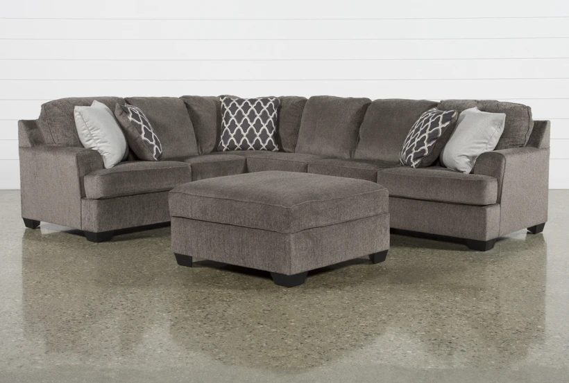 Devonwood 3 Piece Sectional with Right Arm Facing Loveseat and Ottoman - 360