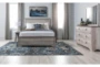 Cassie White California King Wood Panel Bed - Room