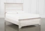 Cassie White California King Wood Panel Bed - Signature