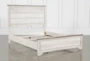 Cassie White California King Wood Panel Bed - Slats