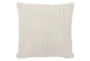 22X22 Ivory Stonewashed Flax Linen Woven Throw Pillow - Signature